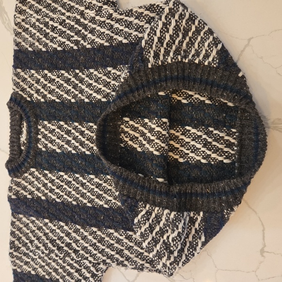 Vintage Wooly-Wooly Mens Wool Crewneck Long Sleeve Striped Sweater Size Large - Picture 8 of 11